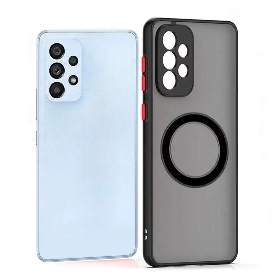Stoßfeste matte Magnet-Schutzhülle für Samsung Galaxy A-Serie mit kabelloser Ladefunktion in Schwarz - Bild 3
