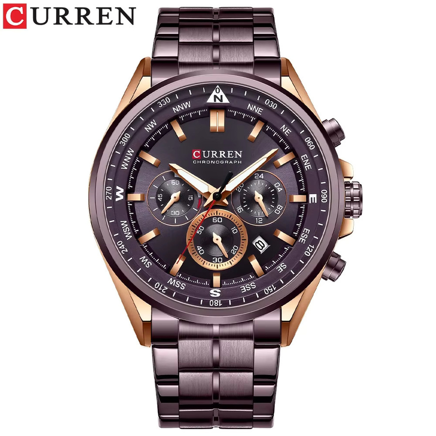 CURREN Chronographenuhr, Quarz, Edelstahl, Silber, Herren - Bild 3