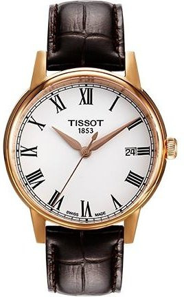 Tissot Armbanduhr Carson, Quarz, Edelstahlgehäuse, 40 mm, Lederarmband, Herren - Bild 1