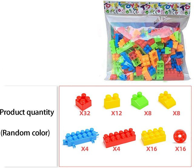 Kidsly Kunststoffblöcke, DIY-Spielzeug, 100-teiliges Set - Bild 1