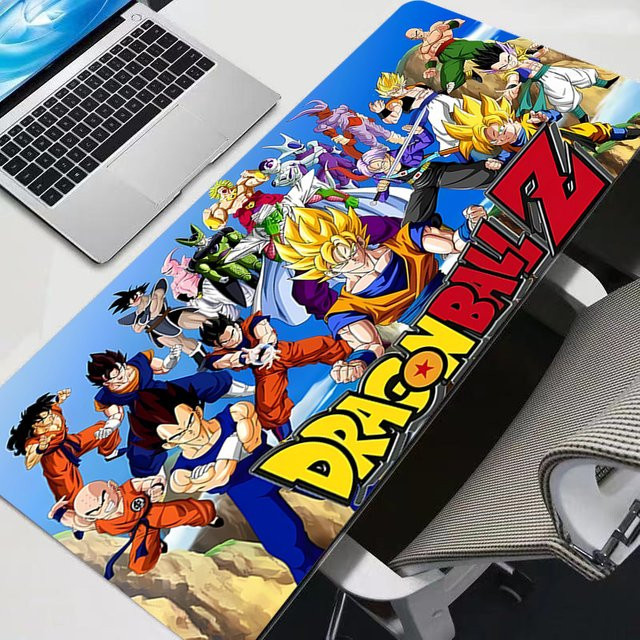 Bandai Dragon Ball Z Mauspad aus Leder XXL Schreibtischunterlage für Gamer, B/T: 90 x 45 cm, Multicolor - Bild 1