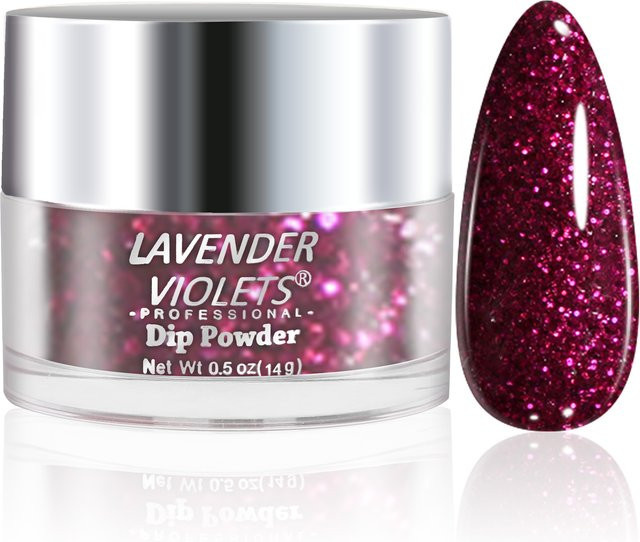Lavender Violets Nagelglitzerpuder, nacktes rosa, schimmernd, 14 g - Bild 1