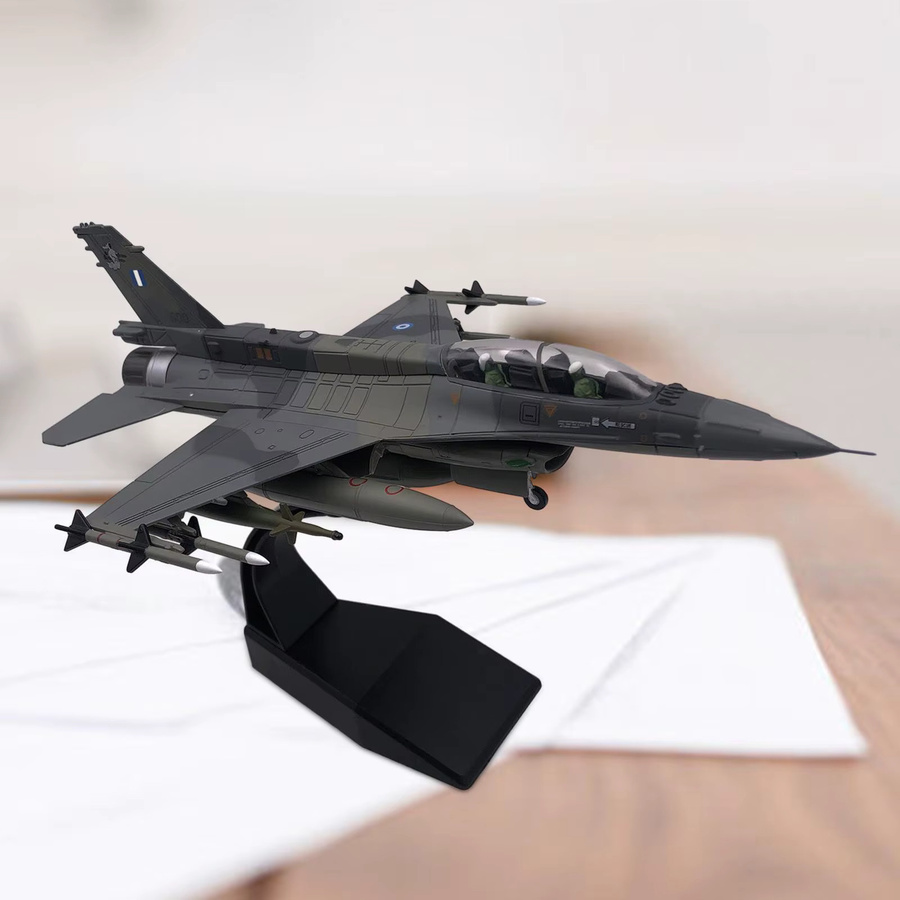 MagiDeal F16 Druckguss-Kampfflugzeugmodell, 1:72, Metall, Grau - Bild 2