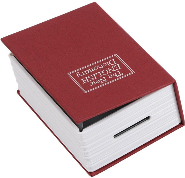 KaiSai Mini-Tresor in Buchform als Sicherheitsschmuckkiste mit Schloss und Schlüsseln, Farbe: Weiß - Bild 1