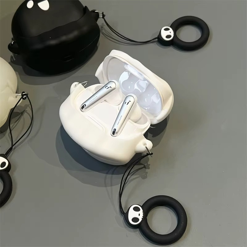 Silikon Schutzhülle mit Haken im Cartoon Geist Design für Anker Soundcore Liberty 4 NC Bluetooth Ohrhörer Ladebox - Bild 4