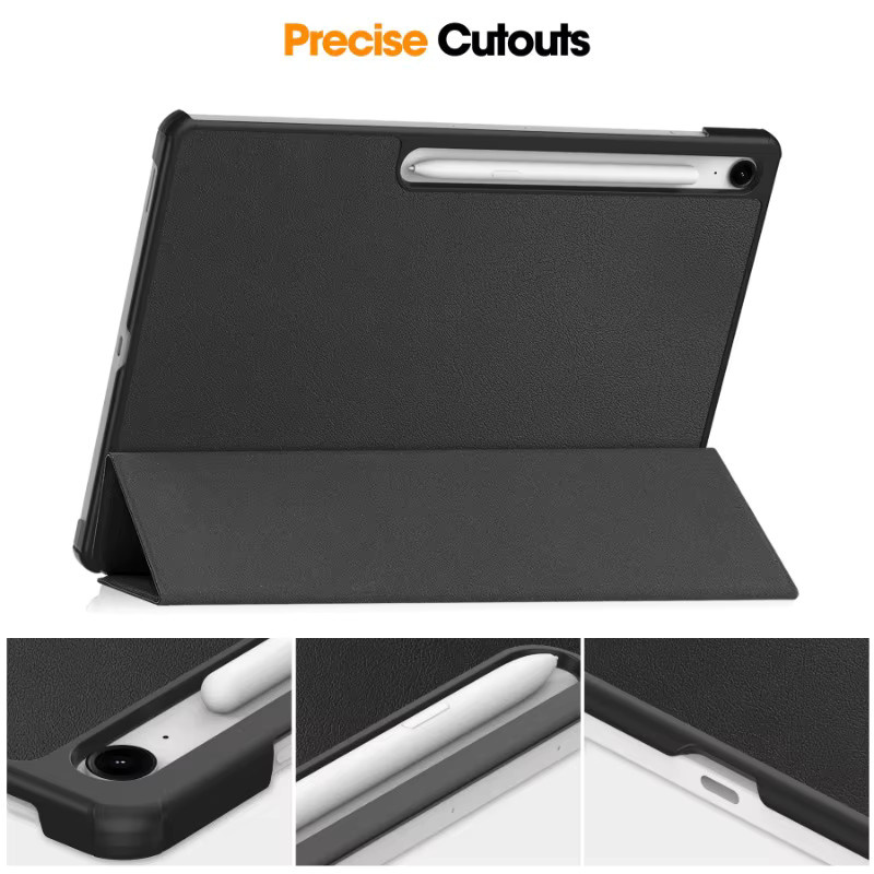 Smart Case für Samsung Galaxy Tab S10 FE Plus 13,1 Zoll (2025) SM-X620 mit klappbarem Ständer und Auto-Sleep Funktion in Schwarz - Bild 4