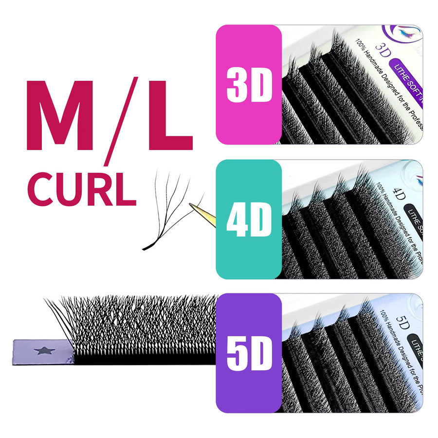 LAKANAKU W Style Flower Lash Wimpernverlängerung, Natürlich - Bild 2