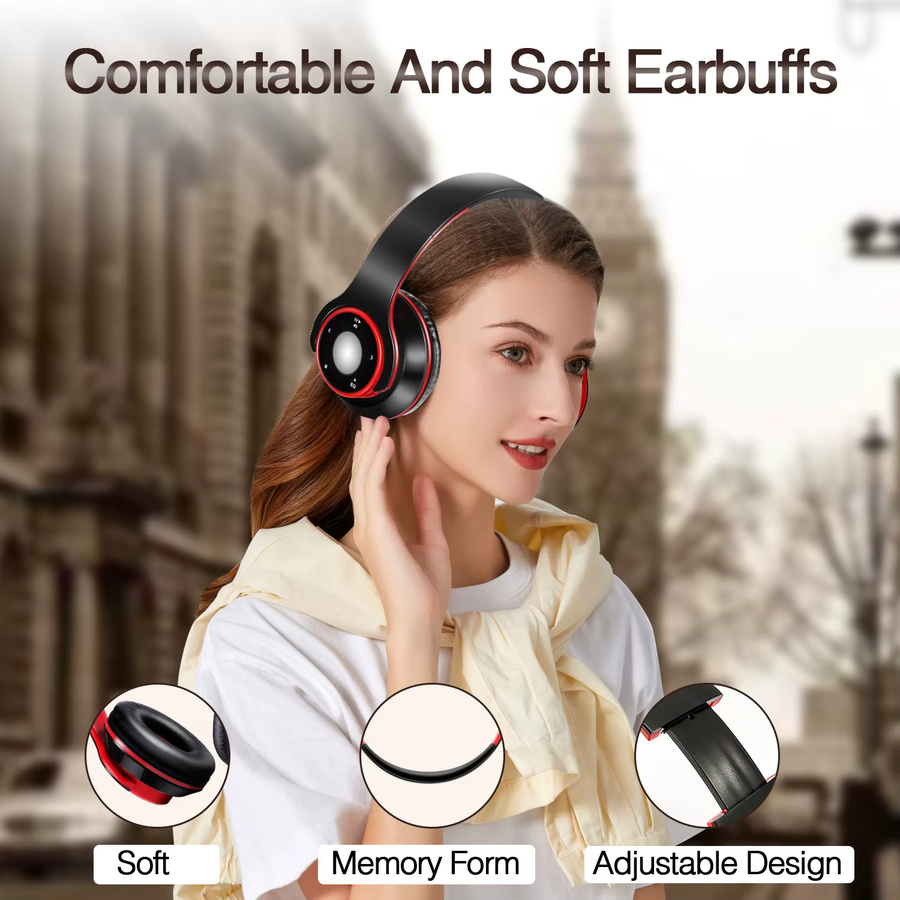 CATASSU Bluetooth In-Ear Kopfhörer mit Mikrofon und SD-Kartenslot, kabelloses Stereo-Audio-MP3-Headset, Multicolor - Bild 3