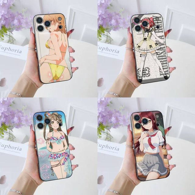 Handyhülle Love Live School Idol Anime für iPhone 11 bis iPhone 17 Pro Max Plus Air Mini aus weichem Silikon in Schwarz und Multicolour - Bild 1