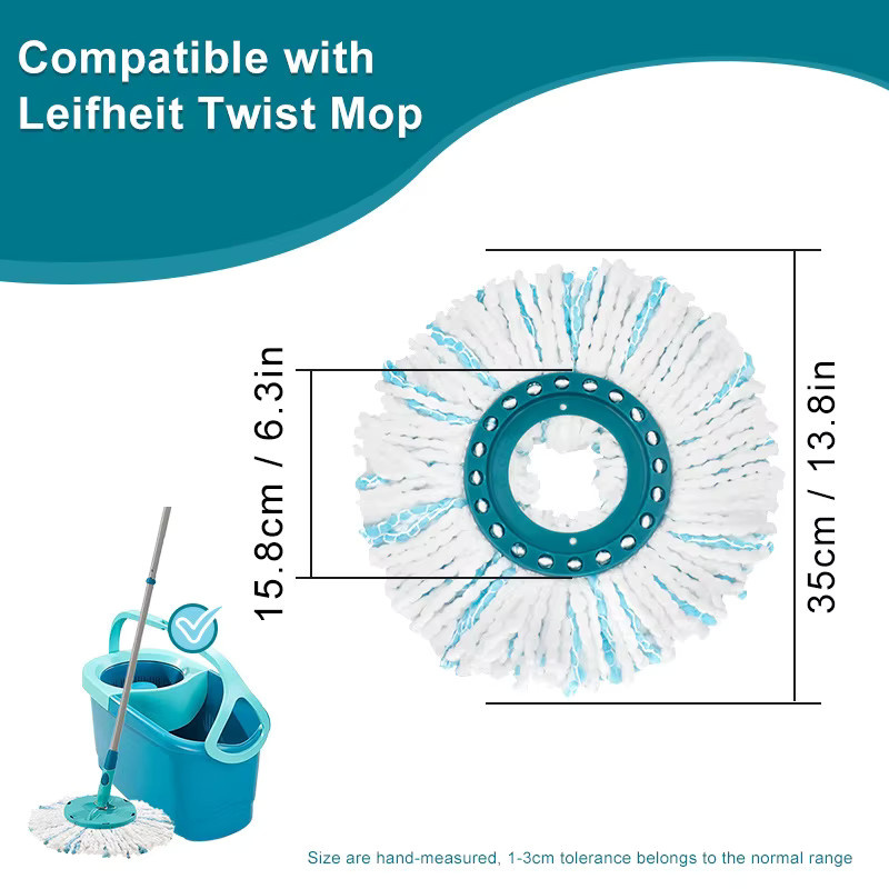 Leifheit Ersatzkopfmopp für Clean Twist Disc Mop und Ergo Bodenwischer - Bild 2