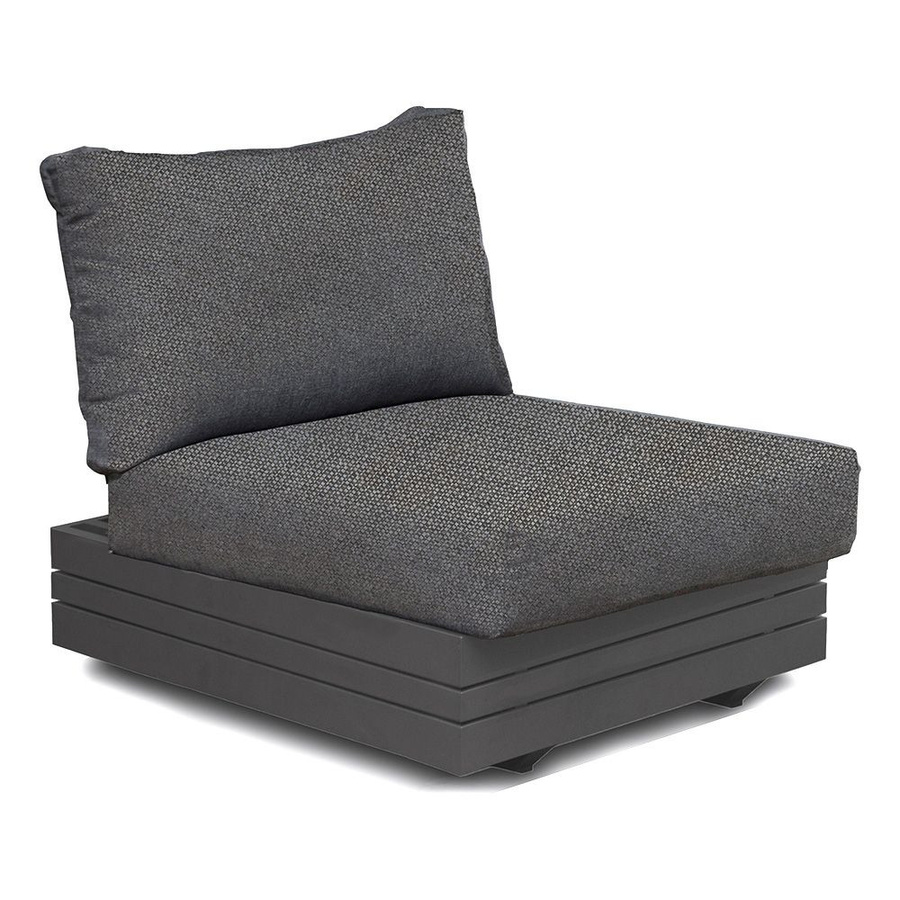 Zebra CUBO Lounge Set aus Aluminium in Graphit mit wasserdichten Kissen in Sutton Grey - Bild 2