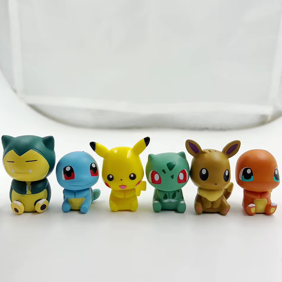 TAKARA TOMY Pokémon Pikachu Charmander Squirtle, Action Figur, 6-teiliges Set - Bild 3