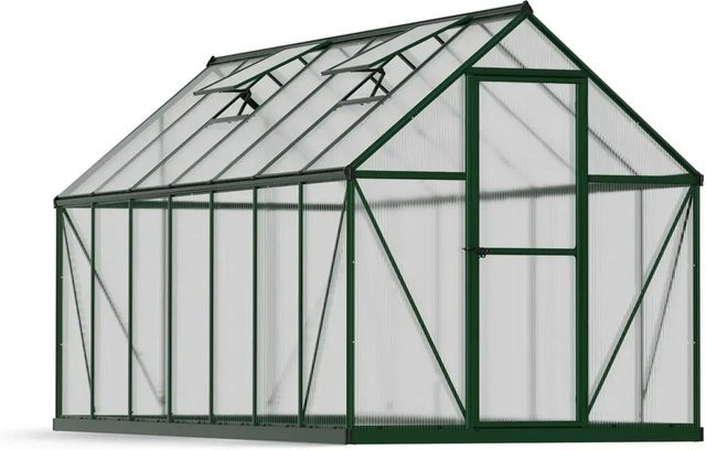 Palram - Canopia Gewächshaus Mythos in Grün mit Fundamentrahmen, Aluminium und Polycarbonat, 7,9 m² - Bild 1