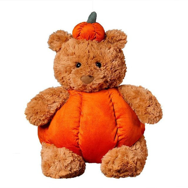 Favorite Kürbisbär-Plüschtier, Halloween-Puppe, orange, 40cm - Bild 1