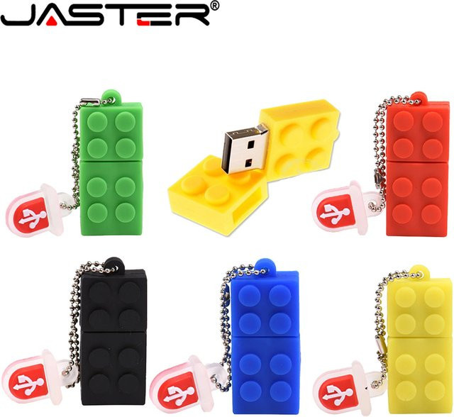 JASTER USB-Stick 2.0 im Silikon-Baustein-Design in verschiedenen Farben - Bild 1