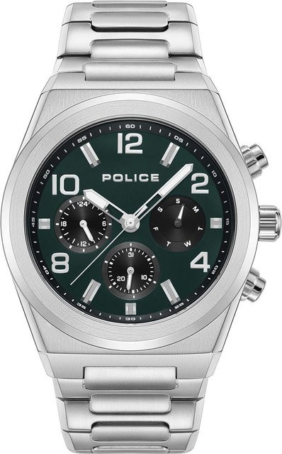 Police Herrenuhr Salkantay, Quarz, Edelstahl, 45 mm, Schwarz, 5 ATM - Bild 1