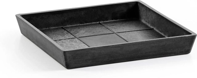 Ecopots Untersetzer Rotterdam Eckig Dunkelgrau B: 22 cm, H: 2,6 cm - Bild 1
