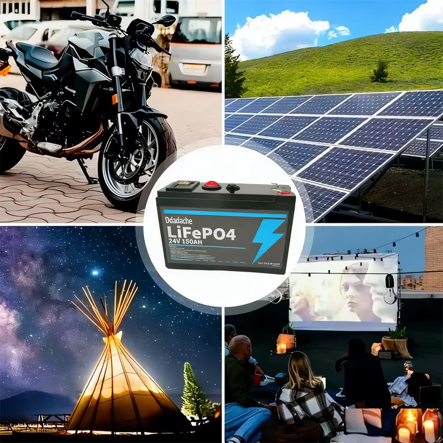 Ddadache Lithium 24V 150Ah LiFePO4 Deep Cycle Akku in Schwarz mit 4000+ Zyklen für Beleuchtung, Power Wheels und Solar- oder Windenergieanlagen - Bild 5