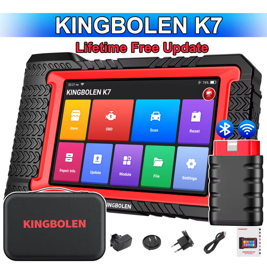 KINGBOLEN K7 All-System Automobil OBD2 Diagnose-Scan-Tool mit ECU-Codierung und 31 Reset-Diensten, Bluetooth, Schwarz - Bild 7
