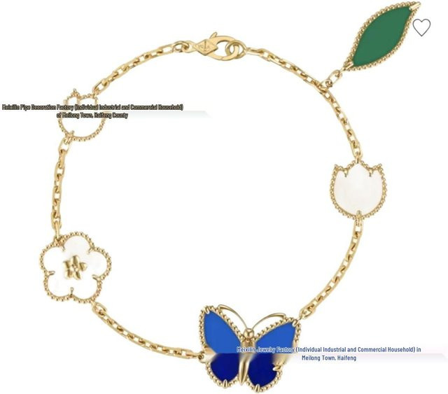 the BAY Armband, 18 Karat Roségold, Kleeblatt Schmetterling, Damen - Bild 1
