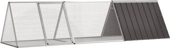 VidaXL Kaninchenkäfig aus verzinktem Stahl als Hasenstall für Kleintiere B/T/H: 302,5 x 80,5 x 71 cm - Bild 1