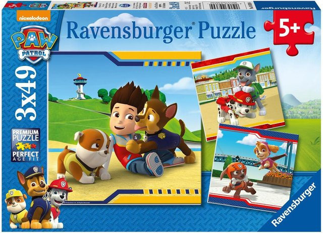 Ravensburger Paw Patrol Helden mit Fell, Puzzle, 3 x 49 Teile, ab 5 Jahre - Bild 1