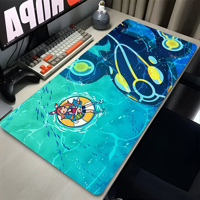 Bandai Pokemon Kyogre XXL Mauspad im Japan Anime Design, Multicolour, Erweiterte Schreibtischmatte für Gaming und Laptop - Bild 1