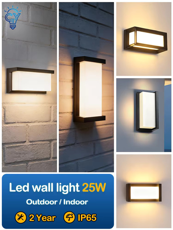 CHUANGYANG LED Außenwandleuchte IP65 Wasserdicht Modern Rechteckig in Schwarz oder Weiß - Bild 7