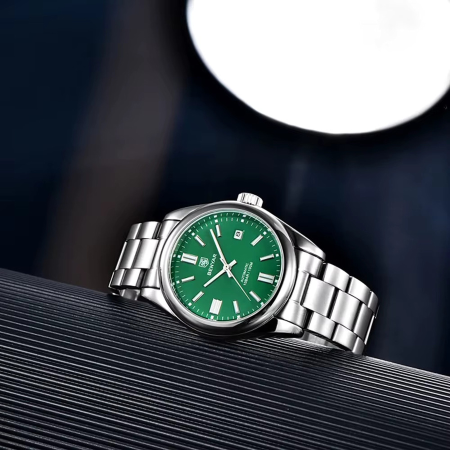 BENYAR Armbanduhr Automatik, Edelstahl, Schwarz, Herren - Bild 5