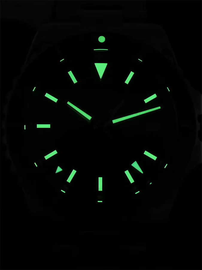 San Martin Armbanduhr GMT, Automatik, Edelstahl, 39 mm, Herren, Grün - Bild 4