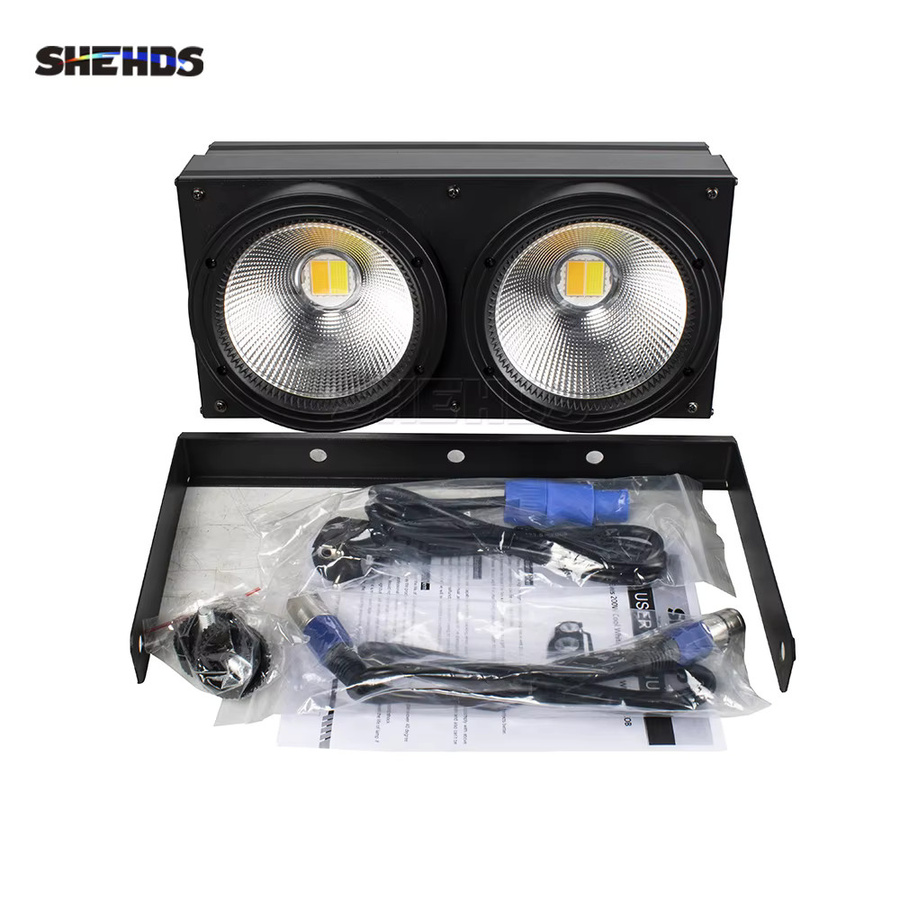 SHEHDS 200W COB LED Blinder-Licht DMX Bühnenbeleuchtung für Theater und Konzerte in Schwarz - Bild 3