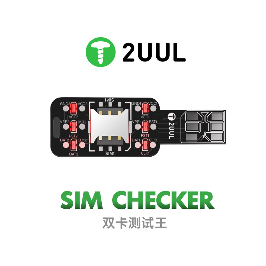 2UUL SIM Checker SM01 in Schwarz zur schnellen Modulfehlerprüfung und Signaldetektion für die Telefonreparatur - Bild 2