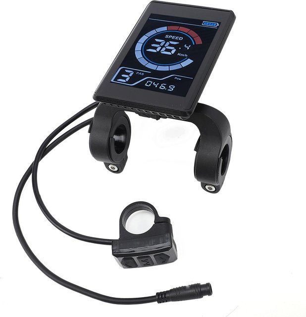 Toys Arts Universelles Elektrisches Fahrrad LCD-Display-Panel mit USB-Farbbildschirm und 6 Pins, Schwarz - Bild 1