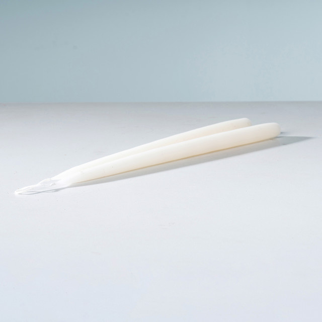 Handgemachte Stabkerzen von BLUME2000 im 2er Set in Creme und Beige - Bild 1