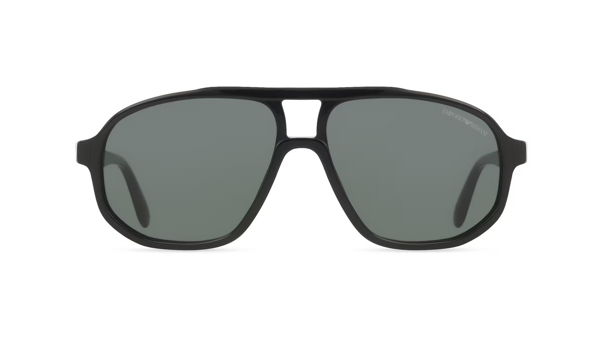 Emporio Armani 0EA4263U Sonnenbrille Pilot, Vollrand, Acetat, Herren, schwarz - Bild 1