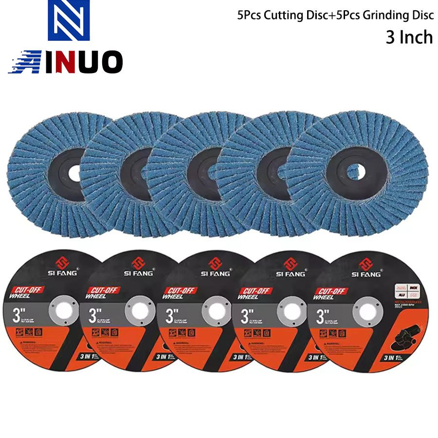 SI FANG 3-Zoll Metalltrennscheibe und Schleifscheibe Set für Winkelschleifer zum Schneiden von Metall, Eisen und Kunststoff, Durchmesser: 7,62 cm - Bild 5