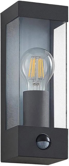 Lindby Wandleuchte Außen Tilian 9977060 in Dunkelgrau aus Edelstahl mit Bewegungsmelder, Modern, E27, IP44 - Bild 1