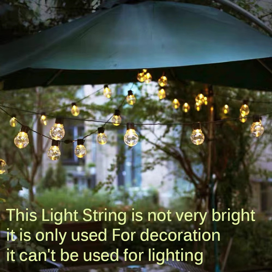 Topdii Solar LED Globe Lichterkette mit transparenten Glaskugeln für Garten, Hochzeit und Outdoor-Partys - Bild 2