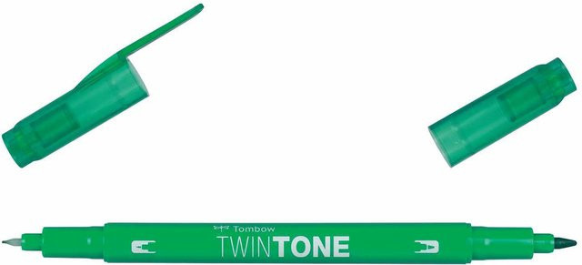 Tombow TwinTone Fasermaler in Green mit feiner Spitze - Bild 1