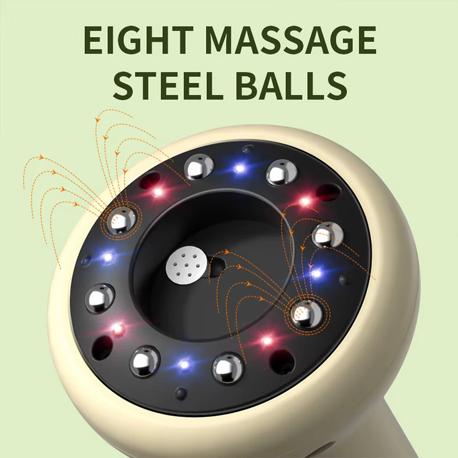 Hailicare Bauchmassagegerät mit Heißkompresse und Guasha-Schröpfmassage, beige - Bild 5