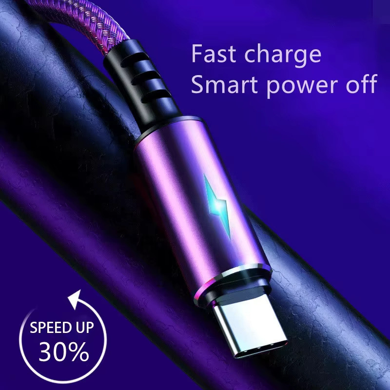 NNBILI USB Typ C Ladekabel 5A Superschnell USB-C Kabel in Lila für Xiaomi Realme Honor Huawei Poco OnePlus - Bild 1