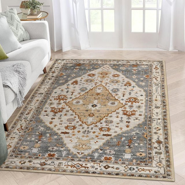 BC-Warm Home Boho-Kaschmir-Teppich in Mehrfarbig, geometrisches Design, maschinenwaschbar und rutschfest, B: 160 cm, T: 100 cm - Bild 1