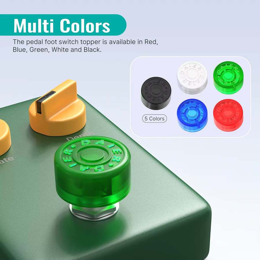 DAIERBUM 20er Set Fußschalter Topper für Gitarrenpedale in Multicolor - Bild 3