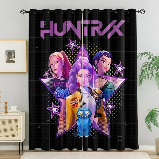 Hasbro Kpop Star Team Anime-Vorhänge mit Ösen, lichtblockierend und geräuschreduzierend, mehrfarbig, Höhe: 213 cm - Bild 1