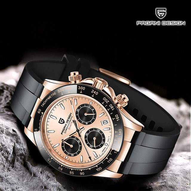 Pagani Design Chronograph, Quarz, Edelstahl, Weiß, Herren - Bild 1