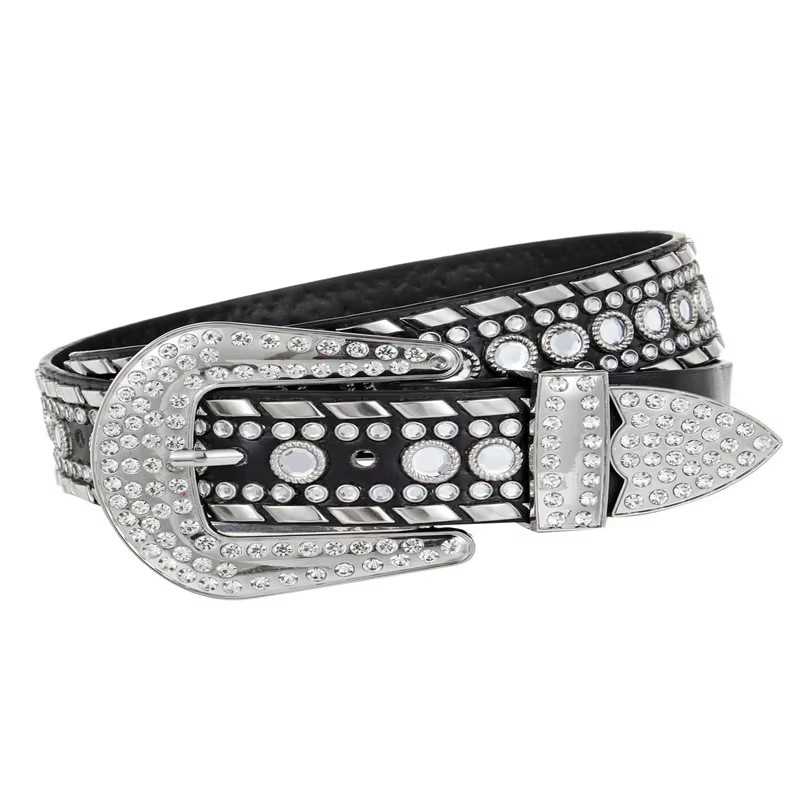 Millennium Gürtel, Strass, Schwarz, Weiß, Damen, Herren - Bild 2