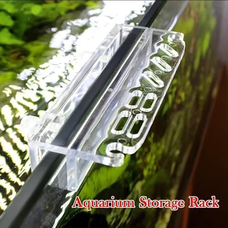 DUTRIEUX Acryl-Aquarium-Werkzeughalter zur Wandmontage, transparenter Aufbewahrungsorganizer für Aquascaping-Tools, Algenentferner und Scheren - Bild 3