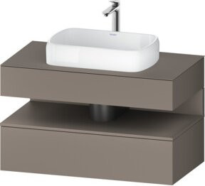 Duravit Waschtischunterschrank Qatego Wandhängend Grau Matt B/T/H: 100 x 55 x 60 cm - Bild 1