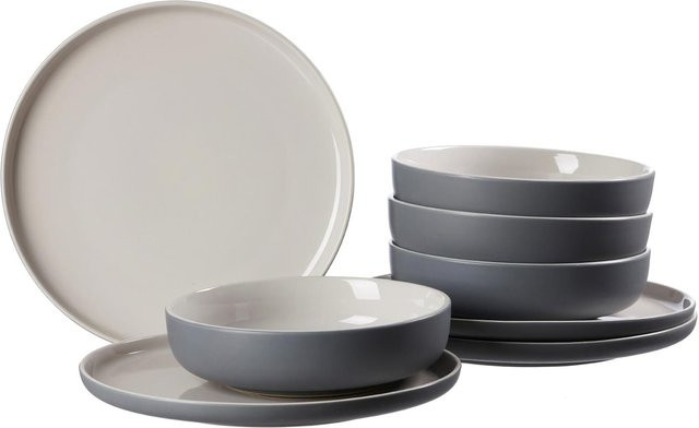 Ritzenhoff & Breker Tafelservice Jasper 8-teilig Grau aus Keramik - Bild 1