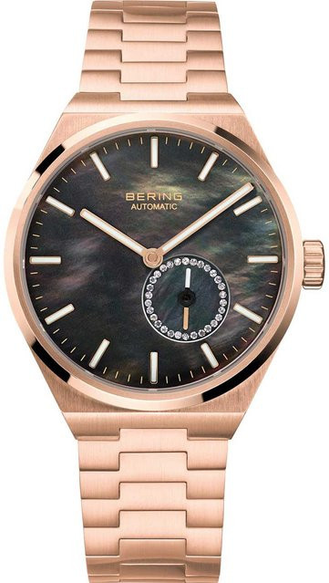 Bering Damenuhr Automatik, Edelstahl, Schwarz, 35 mm, 10 ATM - Bild 1